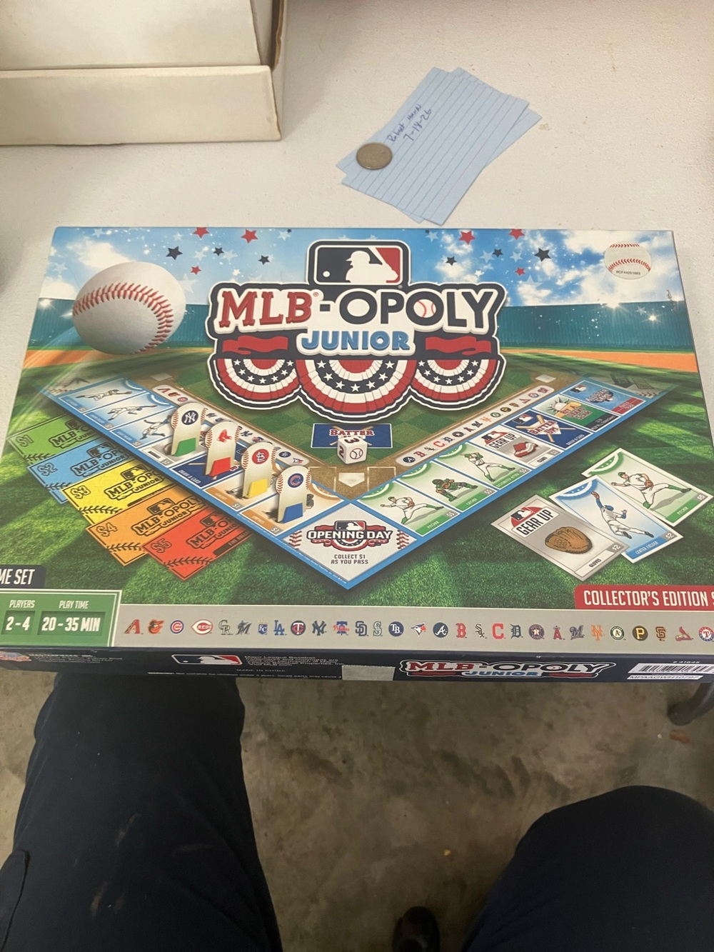 MLB-Opoly Junior Board Game - Blue/Green